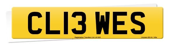 Registration number CL13 WES